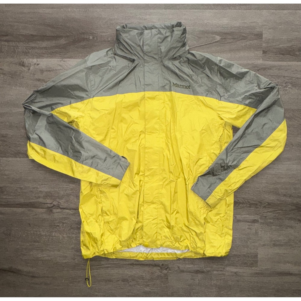 Marmot Mens Two Toned Green Lightweight Rain Jacket, Large